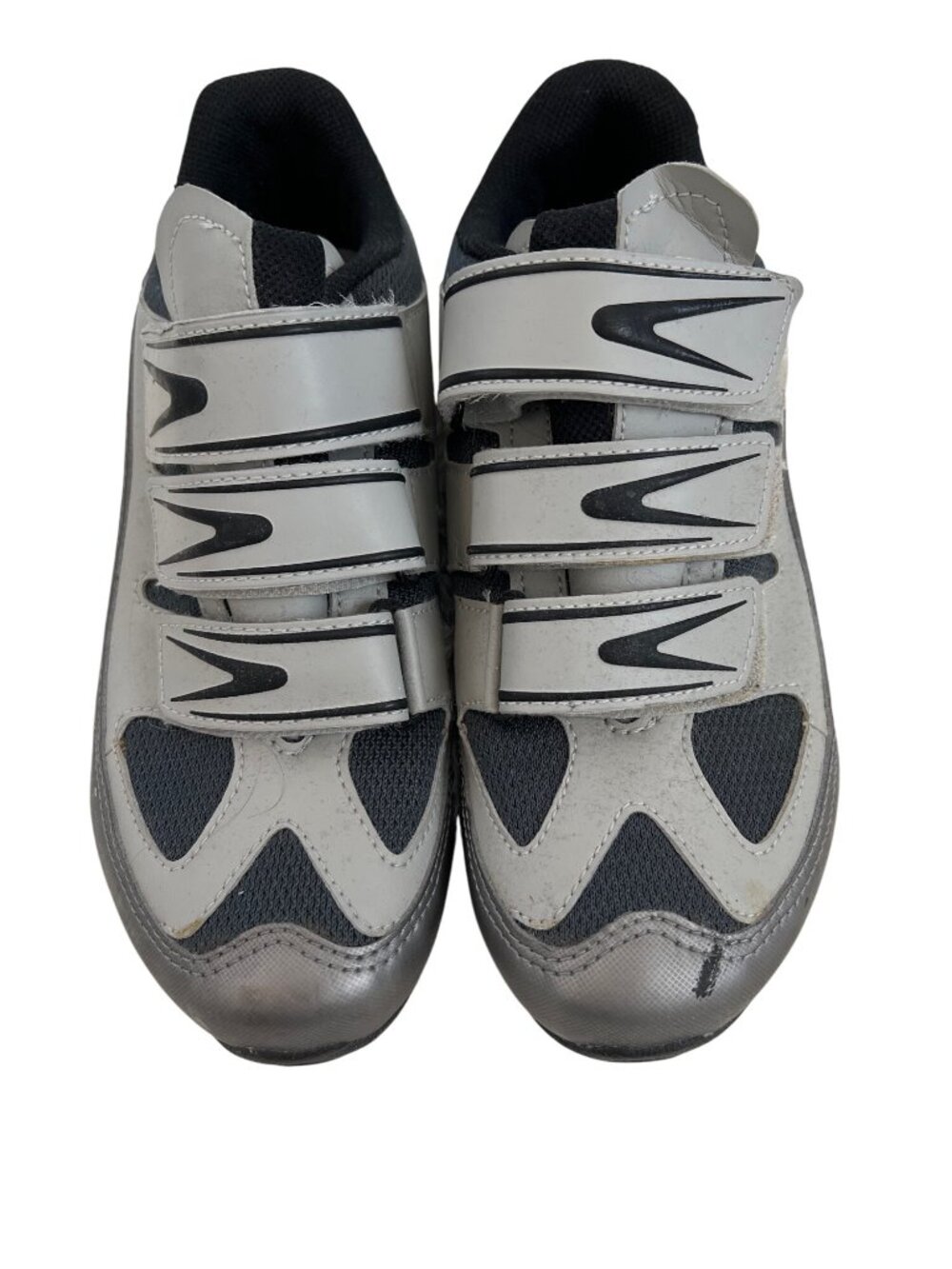 Nike Cycling Shoes Black/Grey With Red Accents & Velcro Closure